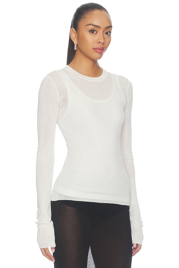 view 2 of 5 Wei Layered Crewneck in Ivory
