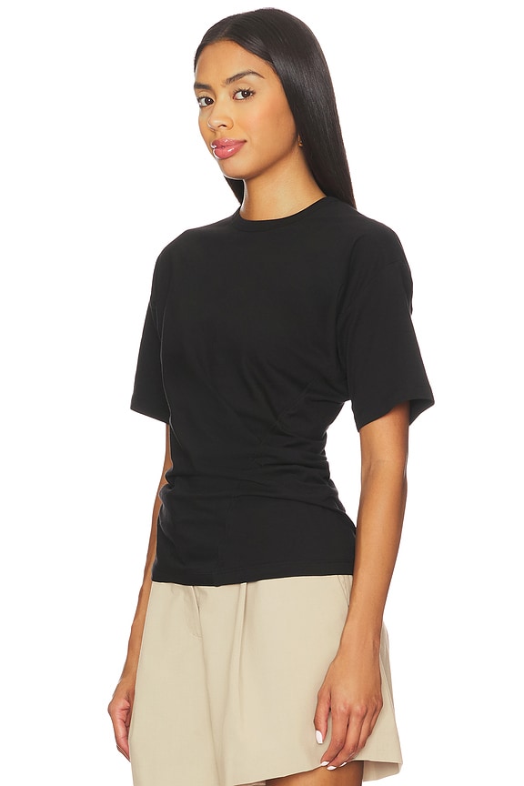 view 2 of 7 Ira Twisted Tee in Black
