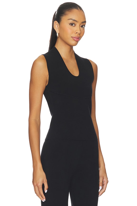 view 2 of 5 Pennie Scoop Knit Tank in Black