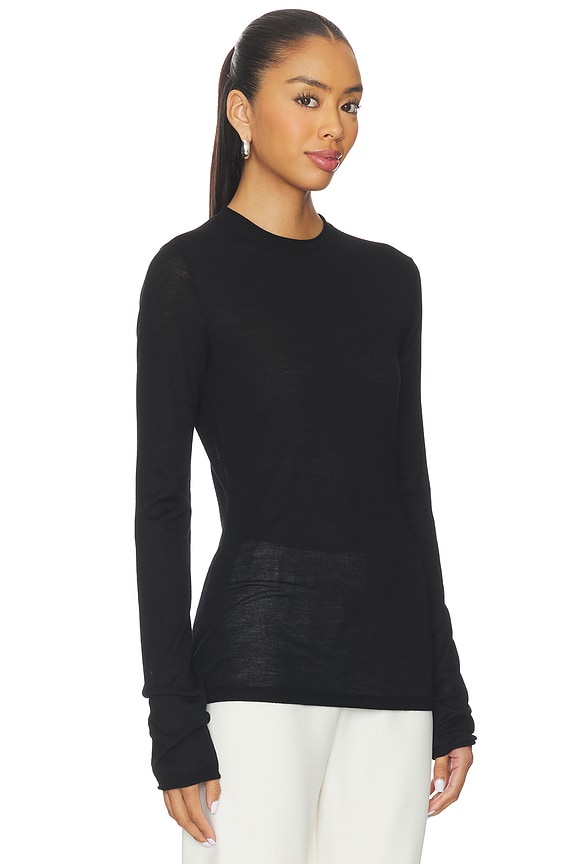 view 2 of 5 Amiya Long Sleeve Knit Top in Black