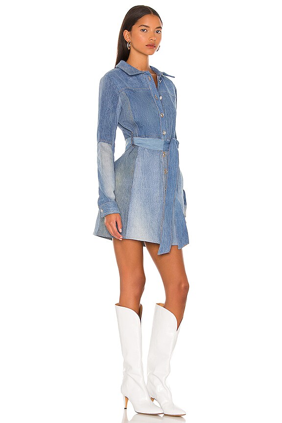 view 2 of 3 Trench Dress in Medium Wash