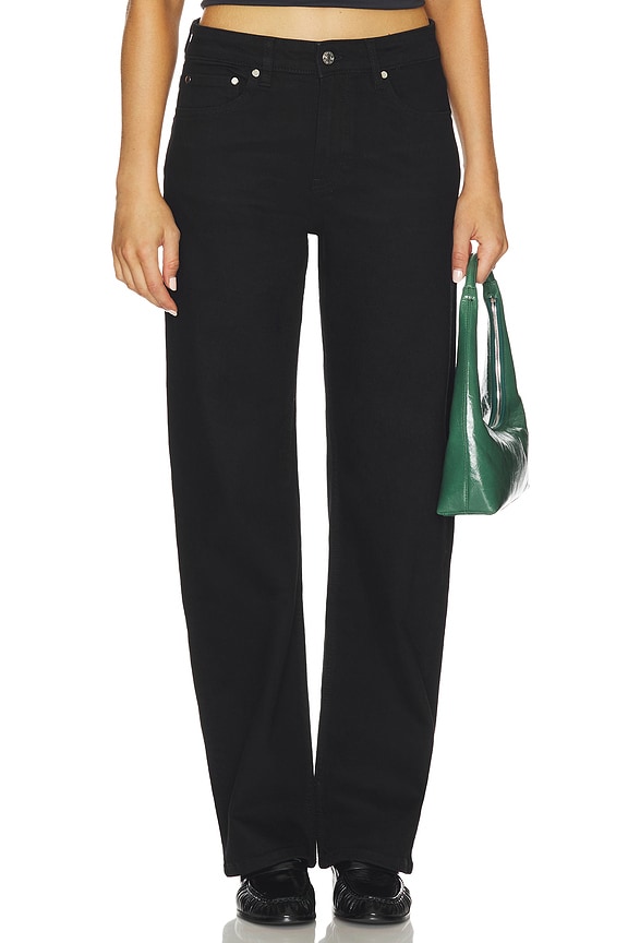 view 1 of 6 Alida Loose Bowed Jean in Noir
