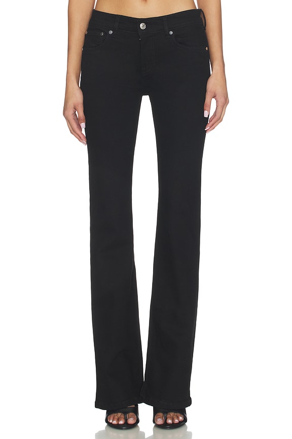 view 1 of 6 Maria Mid Rise Bootcut Jean in Noir