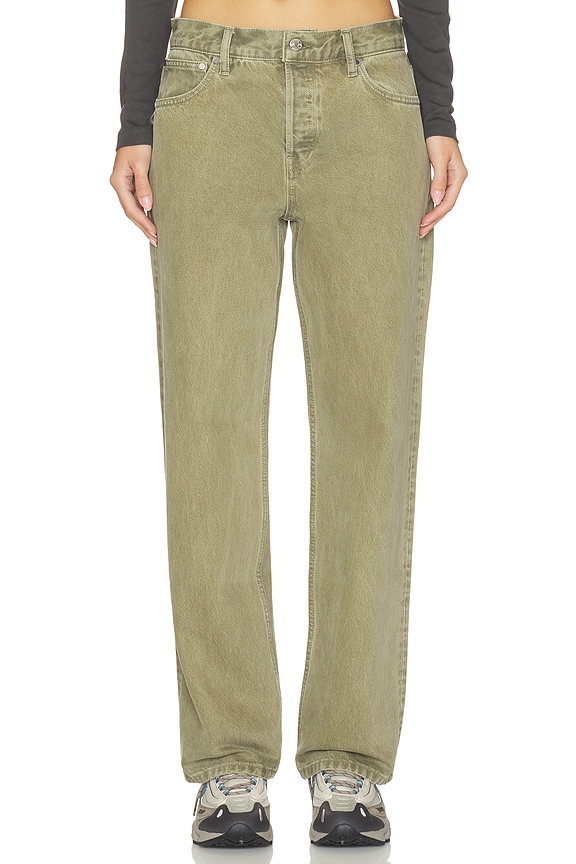 view 1 of 6 Mid Rise Baggy Jeans in Faded Army