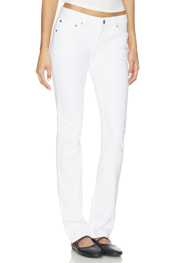 view 2 of 6 Moss Mid Rise Skinny Jeans in White