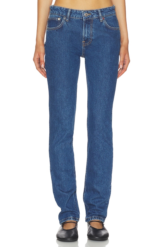 view 1 of 6 Moss Mid Rise Skinny Jeans in Lenox
