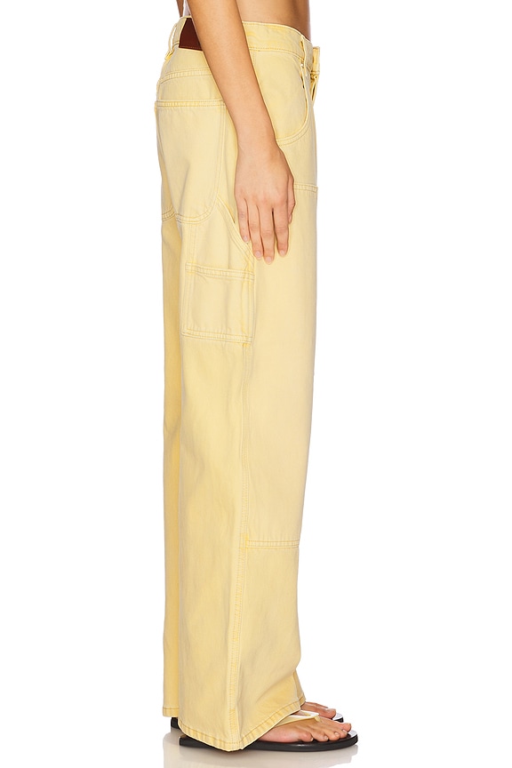 view 2 of 6 Enzo Double Knee Carpenter Jeans in Butter