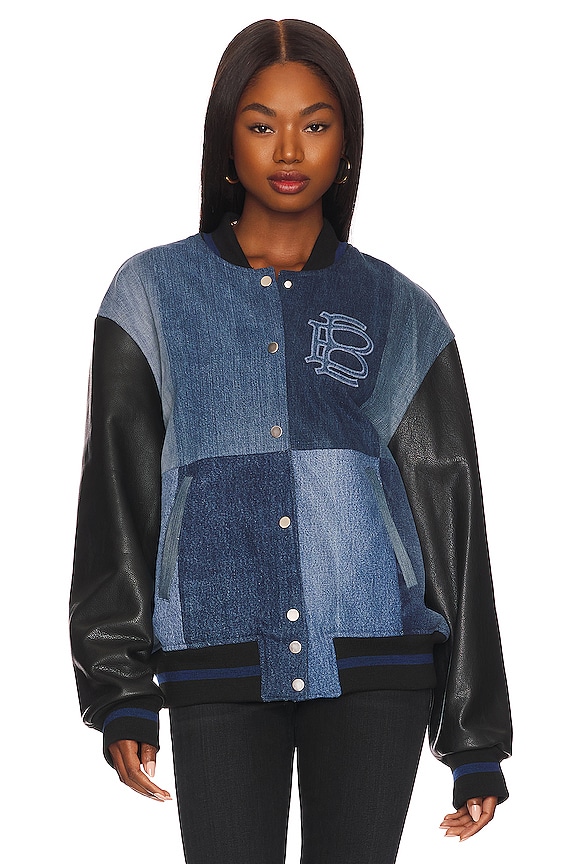 view 2 of 5 VARSITY 자켓 in Dark Wash & Black