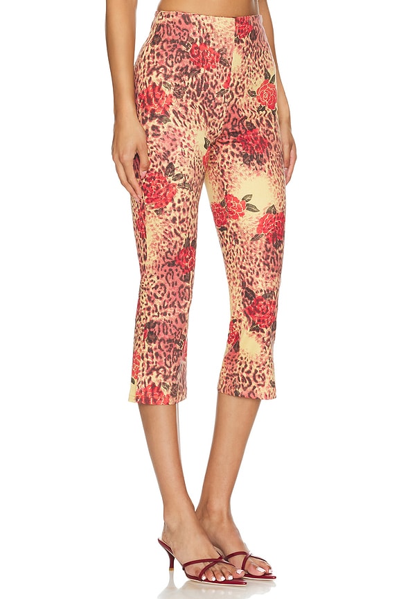 view 2 of 4 x REVOLVE Split Hem Capri in Rose Leopard