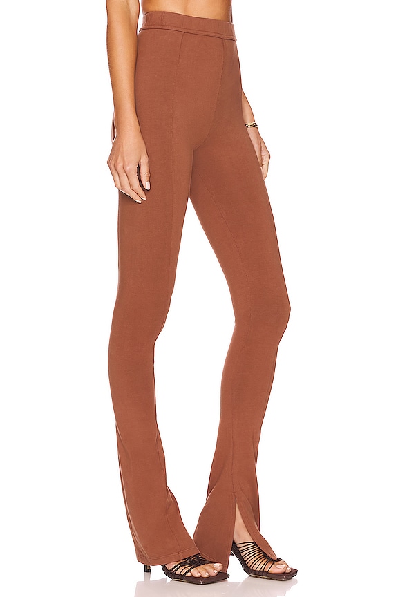 view 2 of 4 ЛЕГГИНСЫ SPLIT HEM in Brown
