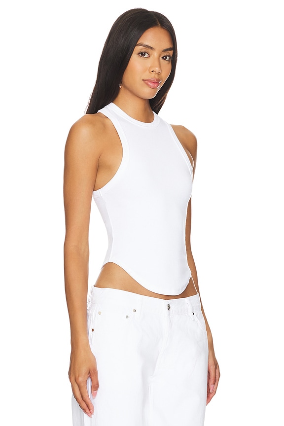 view 2 of 4 Curve Rib Tank in White