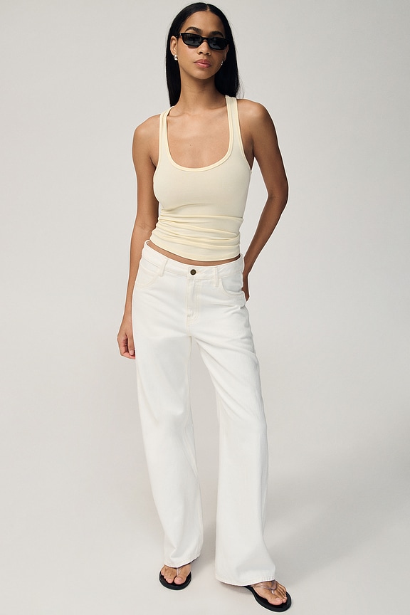 view 2 of 7 Lucy Racer Back Tank in Butter Yellow