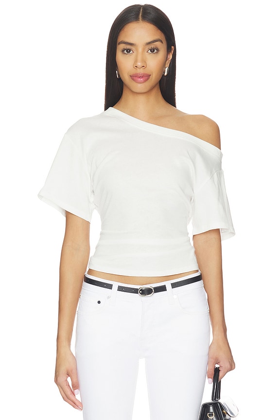 view 1 of 4 T-SHIRT ELENA OFF THE SHOULDER in White