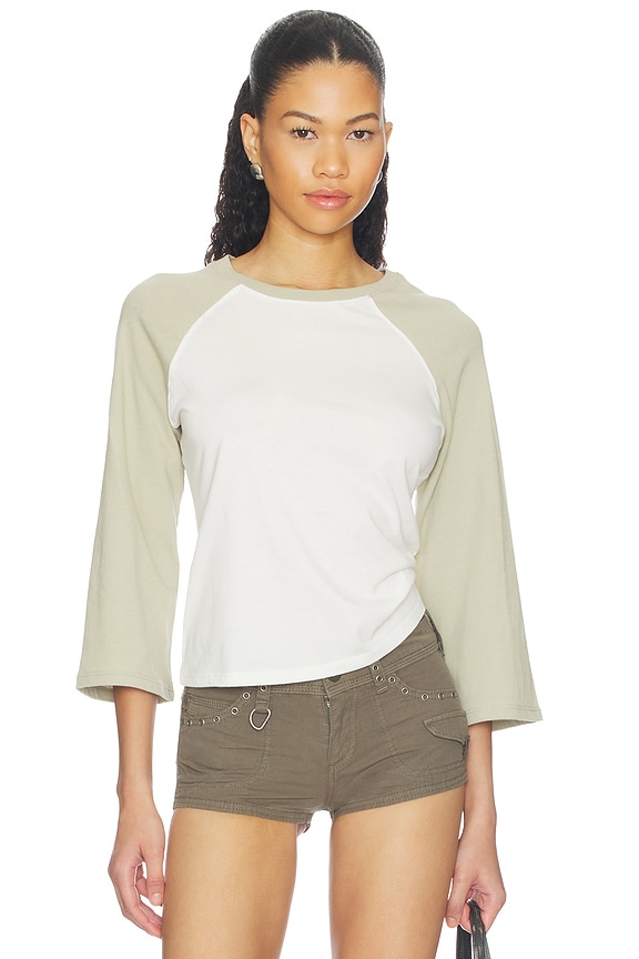 view 1 of 4 Kingsley Top in Olive & White
