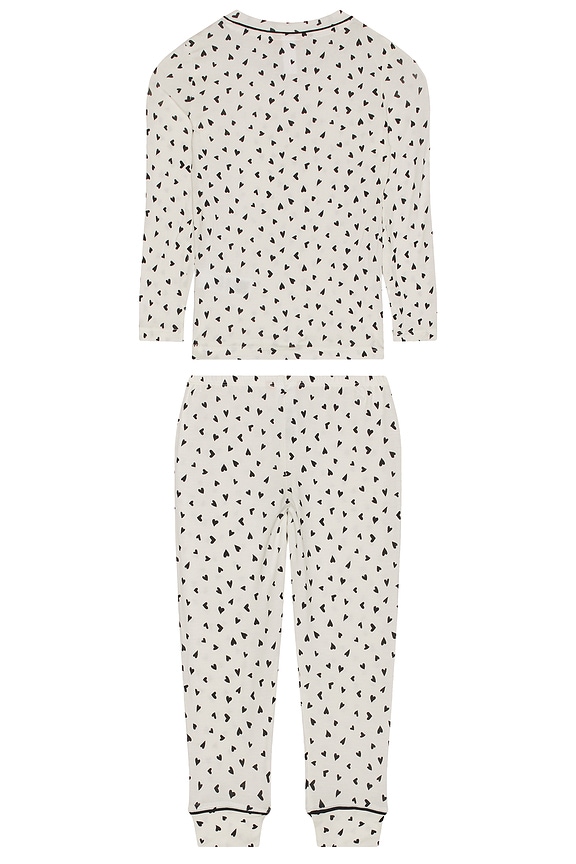 view 2 of 2 Kids Printed Long Pajama Set in Heart To Heart