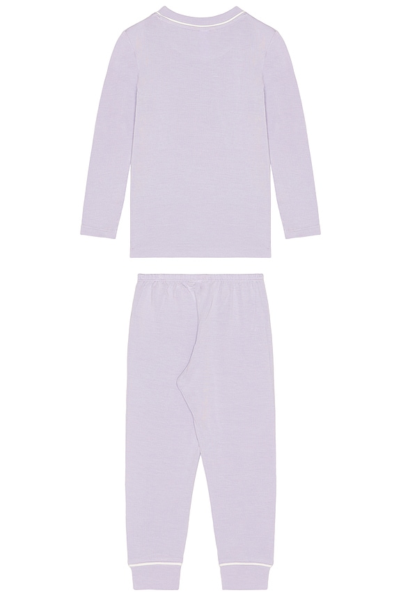 view 2 of 2 Kids Printed Long Paj in Lavender Dusk & Ivory