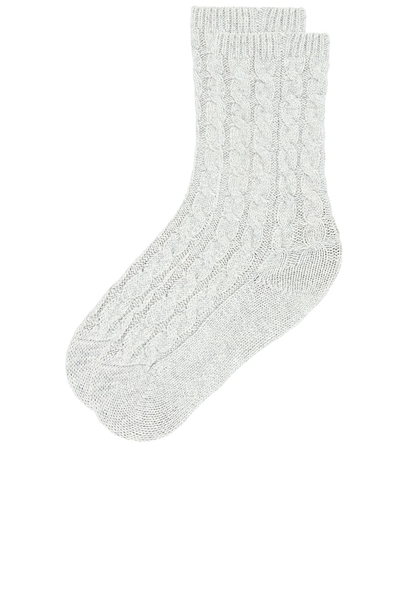 view 2 of 2 Cozy Socks in Light Heather Grey