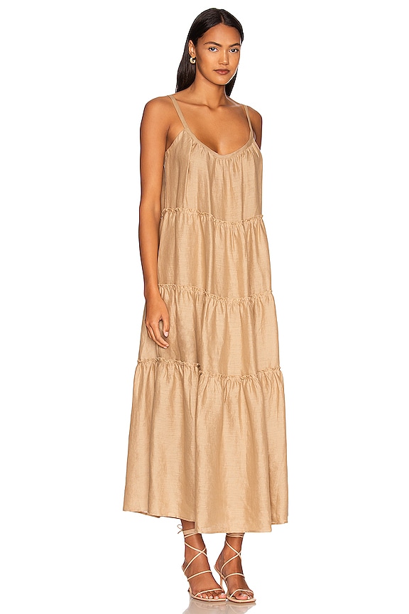 view 2 of 3 Linen Kesia Dress in Khaki