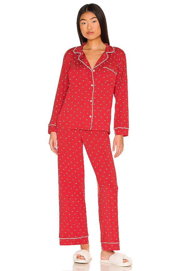 view 1 of 4 GISELE パジャマセット in Envelope Heart, Haute Red & Bone