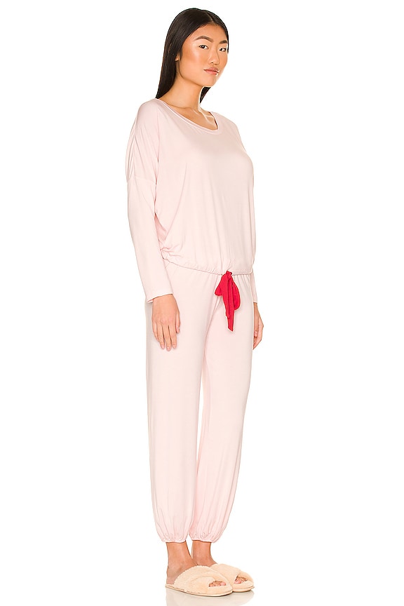 view 2 of 3 PYJAMA GISELE in Pearl Blush & Haute Red