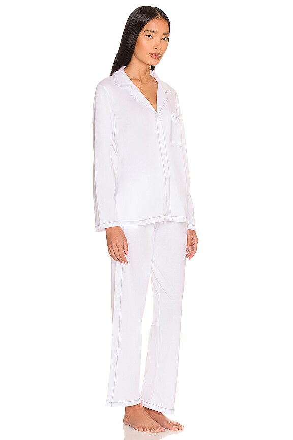 view 2 of 3 Romy Organic The Everyday PJ Set in White