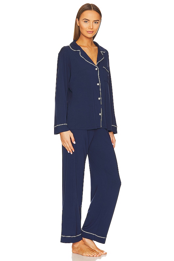 view 2 of 3 Gisele Long Pj Set in Navy