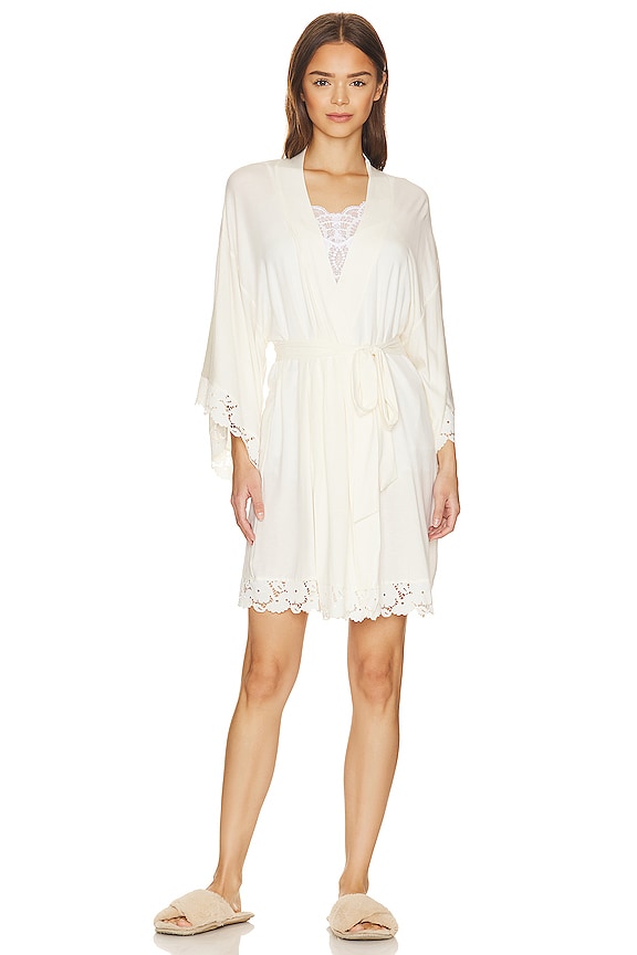 view 2 of 5 Naya Mademoiselle Kimono Robe in Ivory