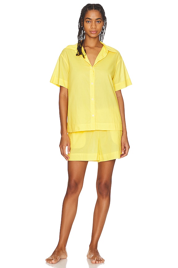 view 2 of 4 Organic Sandwashed Cotton Solid Short Pj Set in Samoan Sun