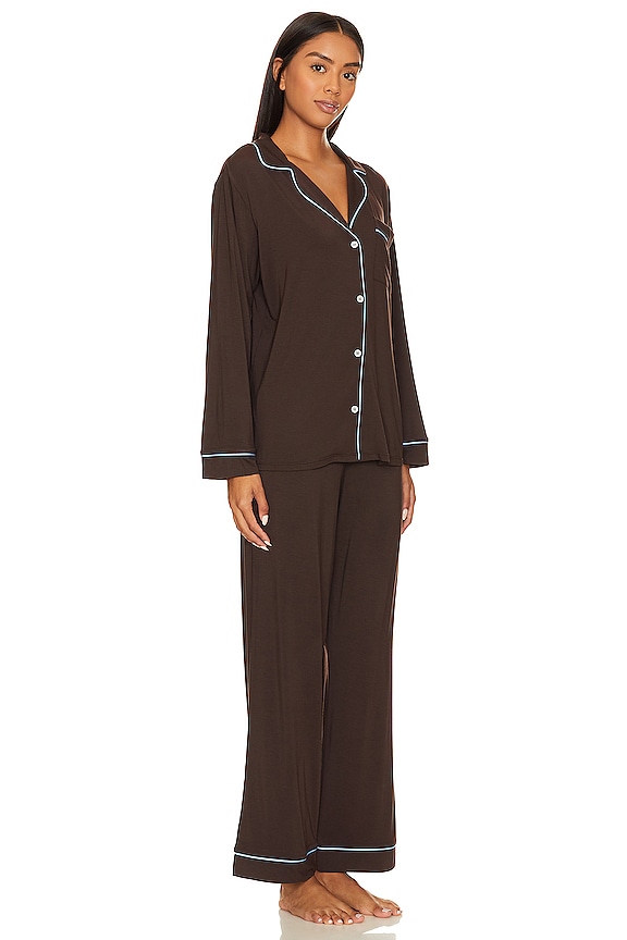 view 2 of 3 GISELE 롱 파자마 세트 in Java & Vista Blue