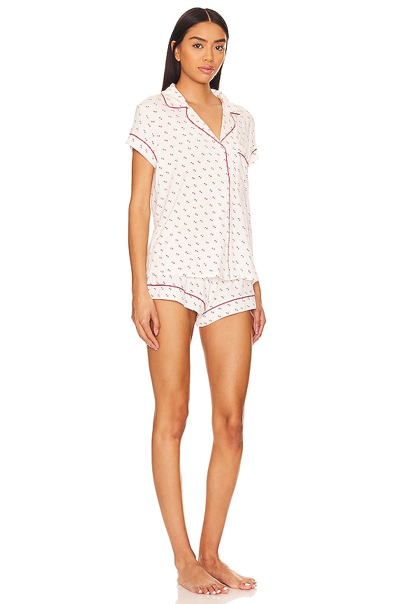 view 2 of 4 Gisele Shortie PJ Set in Triple Heart Multi & Sangria