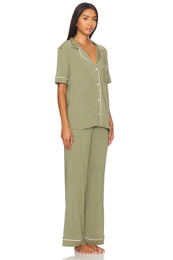 view 2 of 3 PYJAMA GISELE in Moss & Ivory