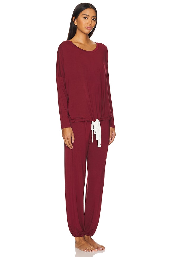 view 2 of 3 Gisele Slouchy Set in Carbernet & Ivory