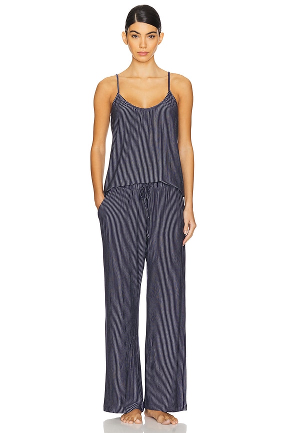 view 1 of 4 ПИЖАМНЫЙ НАБОР GISELE in Duo Stripe True Navy & Ivory