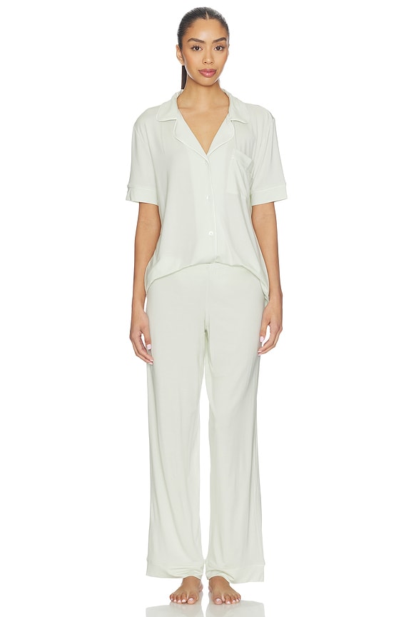 view 2 of 4 PYJAMA GISELE in Seafoam & Ivory