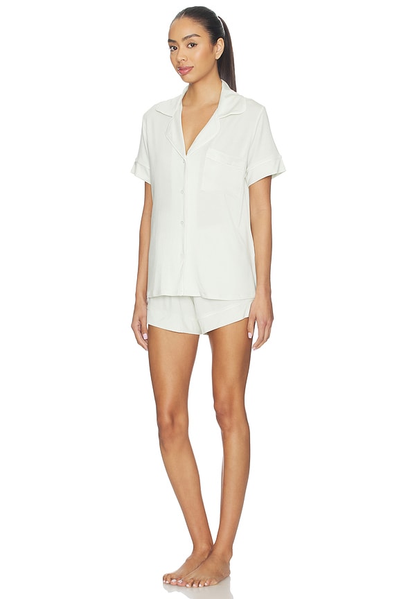 view 2 of 3 Gisele Relaxed Pj Set in Seafoam & Ivory