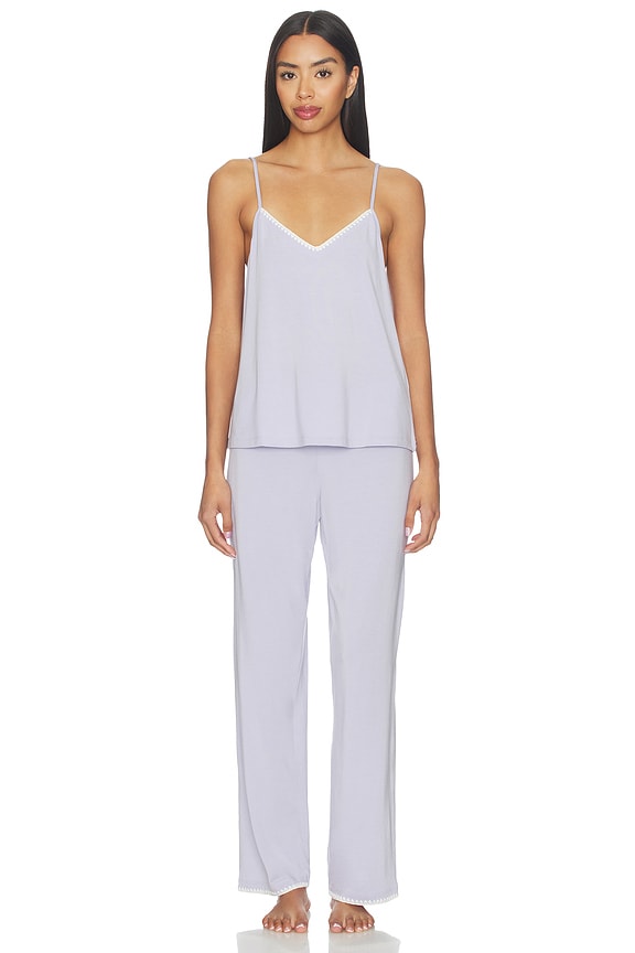 view 1 of 4 Frida Pajama Set in Lavender Dust & Ivory