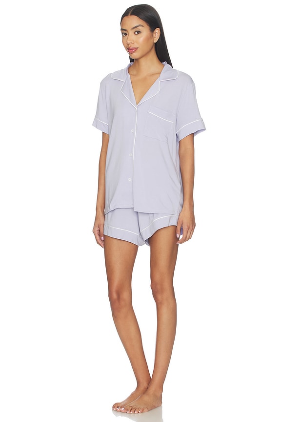 view 2 of 4 CONJUNTO DE PIJAMA CORTO Y RELAJADO GISELE in Lavender Dust & Ivory