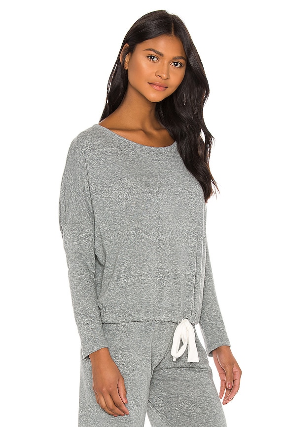 view 2 of 4 Heather Slouchy Tee in Heather Gray