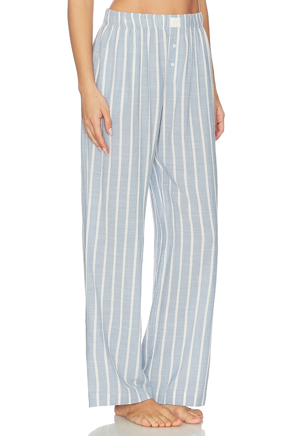 view 2 of 4 Nautico Boxer Pant in Classic Stripe Slate Blue & Ivory