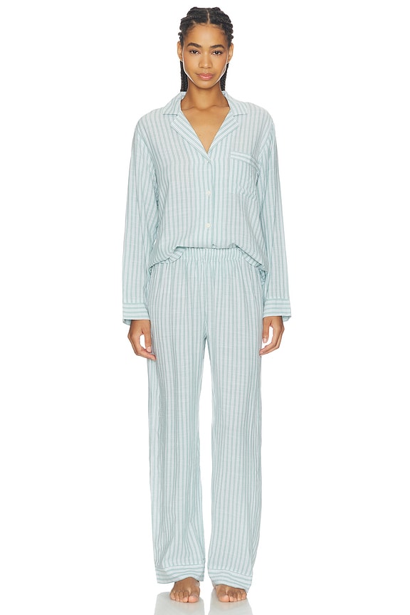 view 1 of 4 CONJUNTO PIJAMA NAUTICO in Regatta Stripe Seagrass & White