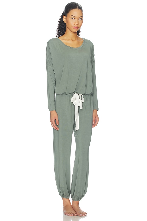 view 2 of 4 Gisele Slouchy Pajama Set in Desert Sage & Ivory