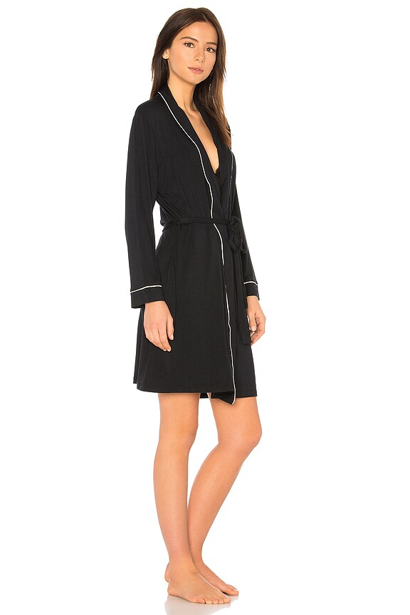 view 2 of 3 Gisele the Classic Robe in Black & Sorbet
