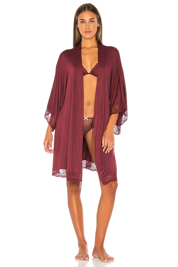 view 1 of 4 Colette Mademoiselle Kimono Robe in Port