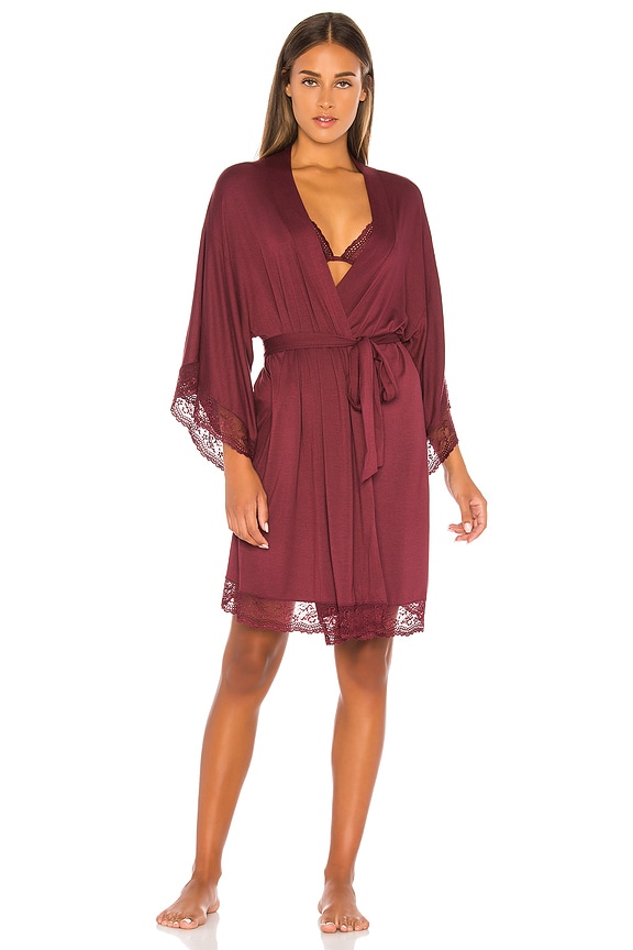 view 2 of 4 Colette Mademoiselle Kimono Robe in Port