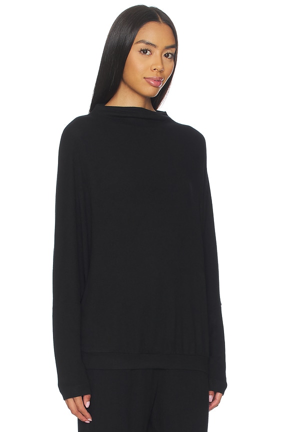 view 2 of 4 Cozy Time Mockneck Pullover in Black