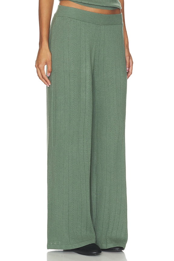 view 2 of 6 Pointelle Straight Leg Pant in Desert Sage