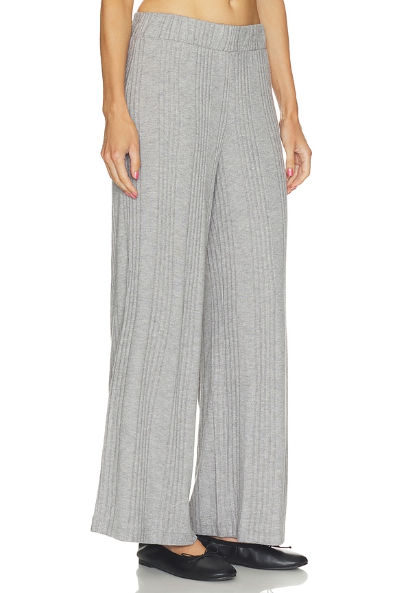 view 2 of 6 Variegated Rib Pant in Dark Heather Grey