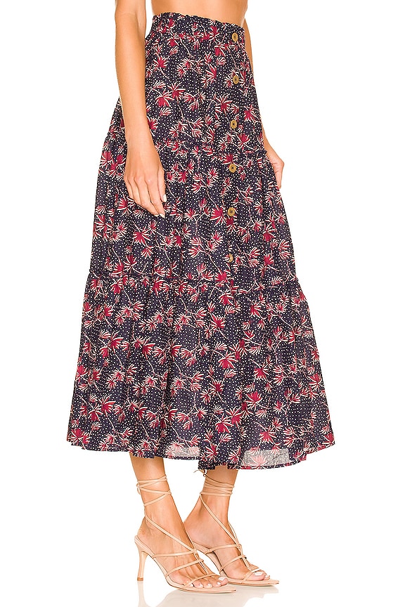 view 2 of 4 NOLITA 미디 스커트 in Peacoat & Brick