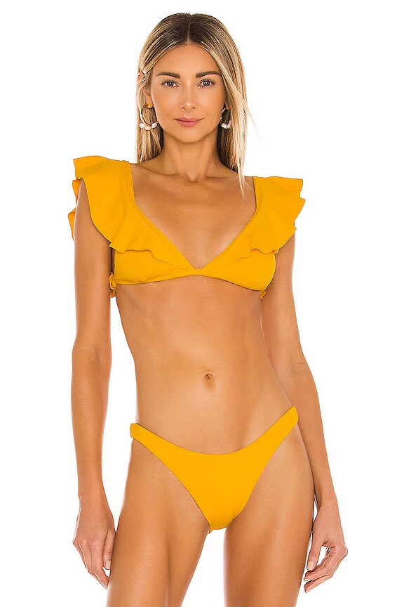 view 1 of 4 Alta Mare Graziela Bikini Top in Golden Yellow