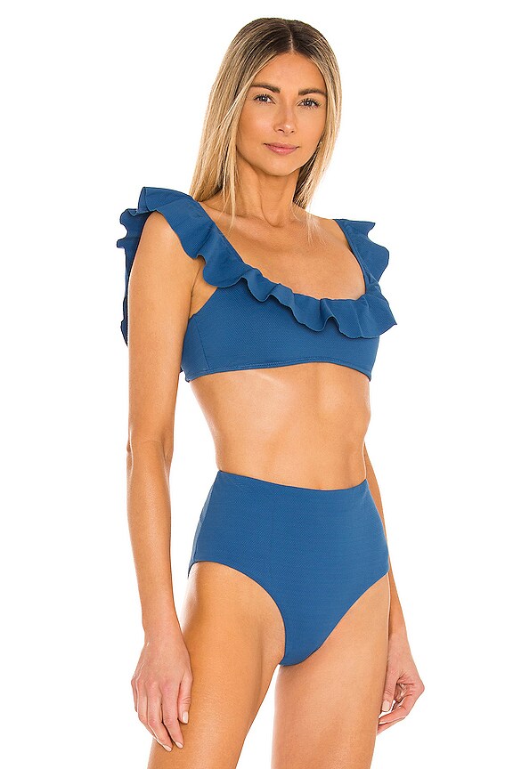 view 2 of 5 TOP BIKINI PIQUE in Bright Indigo